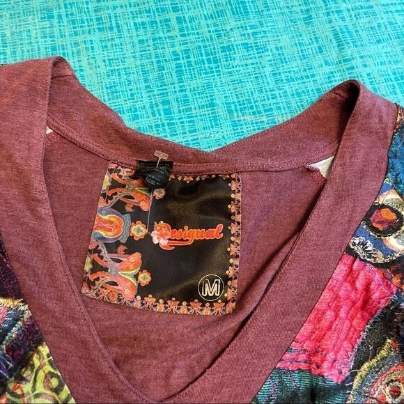 Desigual Colorful Print Retro Boho Dress Medium - Picture 11 of 14